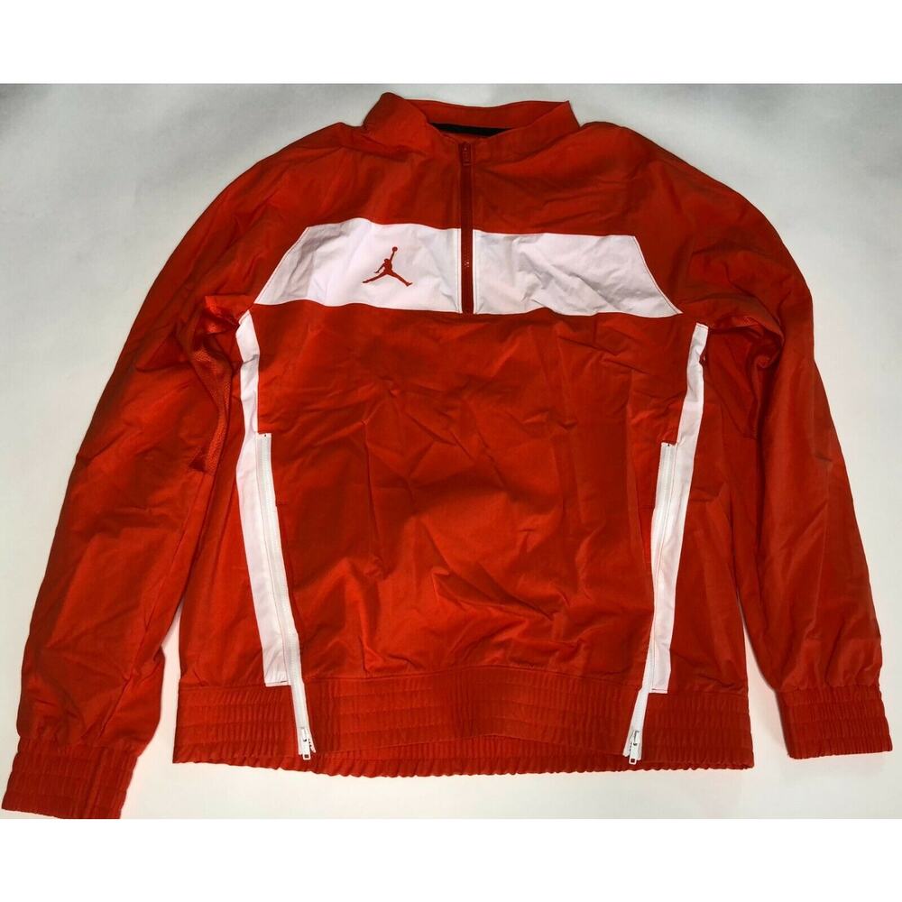 Nike Jordan Team Woven Long Sleeve New Jacket Orange Men's CD2218-820 Sz S